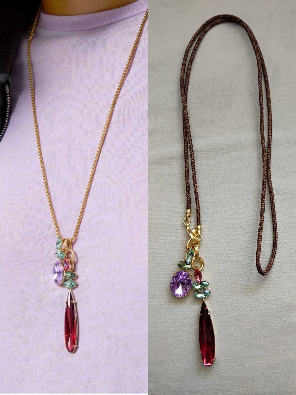 Roxanne Assoulin The Crystal Icicle Pendant Necklace